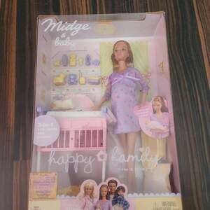 Mattel Midge & Baby Happy Family Doll Set - Vintage Pregnant Barbie Friend